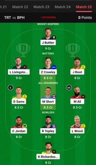 Best Fantasy XI for Match 25 - TRE vs BIR | The Hundred Men's 2023